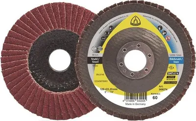 Produktbild von Fcherscheibe SMT 674 125 mm Krnung 80 mm gerade Stahl keramischer Korund