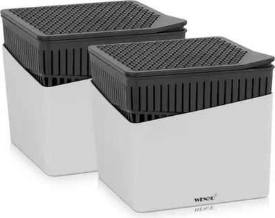 Produktbild von Wenko 50231100 Design Raumentfeuchter Cube 500g - Grau (2er Pack)