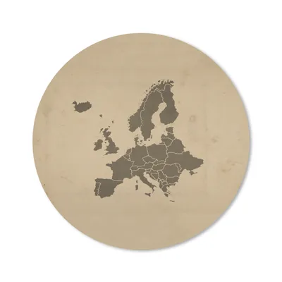 Produktbild von MuchoWow® Mauspad Mousepad Karten - Europa - Vintage - Braun 40x40 cm - Mousepads - Maus Mat - Pad - Mausunterlage - Schreibtisch Accessoires