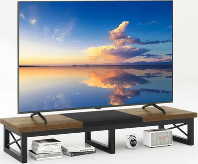 Produktbild von TV-Schrank Tisch 114cm Fernseher bis 60 Zoll Wohnzimmer Rustikales Braun