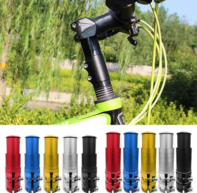 Obrázok produktu pre CHICIRIS predĺženie krku predstavca bicykla z hliníkovej zliatiny pre prednú vidlicu 28,6 mm, adaptér na zvýšenie hlavy riadidiel horského bicykla s tesneniami, pevný a silný, (138MM)