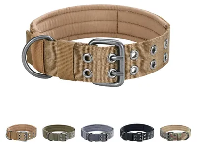 Produktbild von Hundehalsband Nylon Metallschnalle L (19"-23") Braun