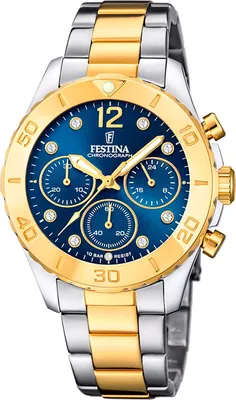 Produktbild von Festina Edelstahl Damen Uhr Armbanduhr silber gold Casual D2UF20604/3