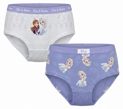 Produktbild von Disney Die Eiskönigin 2er Pack Slips Kinder Mädchen Unterwäsche - 116/128, Bunt
