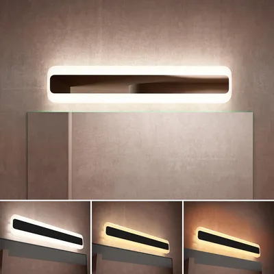 Produktbild von doporro LED Badezimmerleuchte Chrom 40cm - 14W Spiegellampe 3000K-6000K - Stylische Wandleuchte für Badbeleuchtung LumaRay