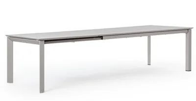 Produktbild von Tisch Konnor 200-300 x 110 x 76 cm Aluminium Weiß