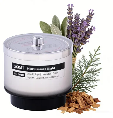 Produktbild von Duftkerze Mittsommernacht Tabakwhisky Sojawachs Holzdocht 35h Brenndauer