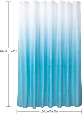 Obrázek produktu pro Modrý sprchový závěs 180 x 180 cm