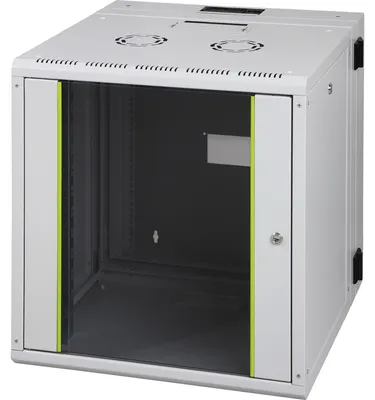Zdjęcie produktu dla Digitus Szafa sieciowa wisząca Unique 19" 20U rack 600x600, drzwi szyba, szary, dzielona, złożona, 100kg, Szafa wisząca, 20U, 80 kg, Szary