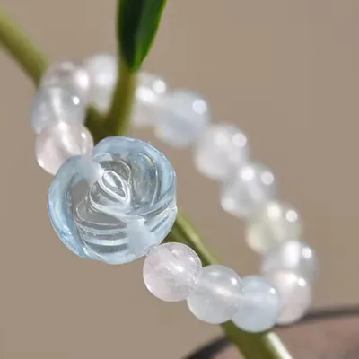 Image de Bague avec pierres naturelles, bague ajustable Rose Trusky