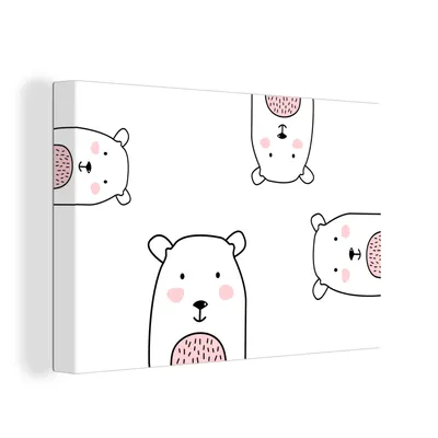 Obrázek produktu pro OneMillionCanvasses® Malba na plátně Nástěnná malba na plátně - Medvěd - Děti - Zvířata - 60x40cm