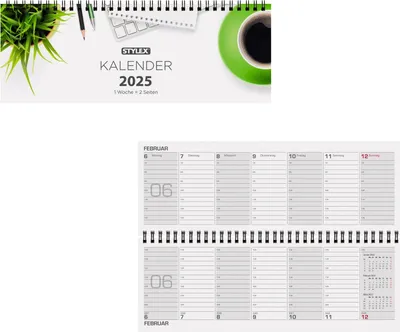 Produktbild von Schreibtischquerkalender 2025 / 56 Blatt / 1 Woche = 2 Seiten