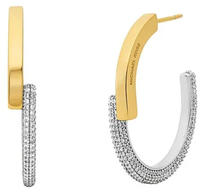 Produktbild von Luxuriö se zweifarbige Ohrringe mit Zirkonen Premium MKC1752CZ931
