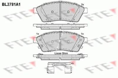 Zdjęcie produktu dla Zestaw przednich klocków hamulcowych FTE do SUV-a SAAB 9-4X 9011079