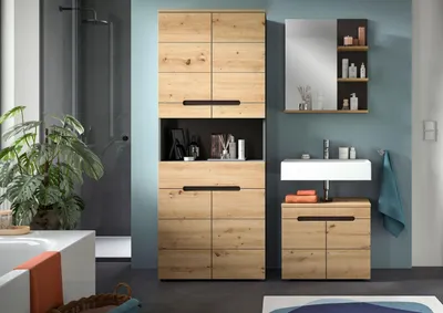 Produktbild von Canu Badmöbelset C4 Eiche Nachbildung, grau.