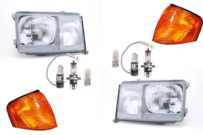 Zdjęcie produktu dla Johns, reflektor pasujący do Mercedes W124 84-89 L R zestaw żarówek wraz z kierunkowskazami