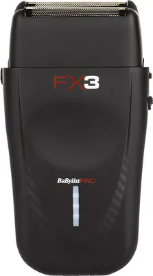 A black electric shaver with the brand name and model number visible.