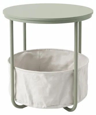 Obrázok produktu pre Okrúhly príkonový stolík s košíkom, priemer 45 cm x výška 50 cm