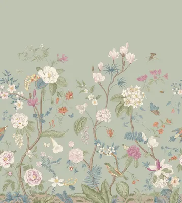 Produktbild von ESTAhome Fototapete Blumen Graugrün 2.5 x 2.79 m