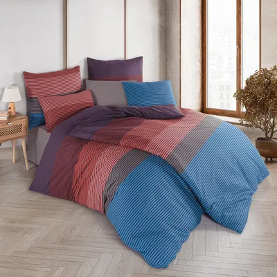 Produktbild von Bettwäsche Set Aura 100% Baumwolle, 135 x 200 / 80 x 80 cm, 2-teilig