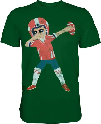 Produktbild von Dabbing American Football T-Shirt – Bottle Green / S