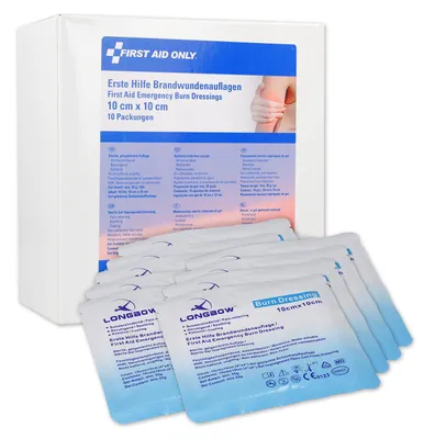 Obrázok produktu pre FIRST AID ONLY P-91400 00 FIRST AID ONLY Brandwunden-Kompressen P-91400 00 transparent, 10 St.