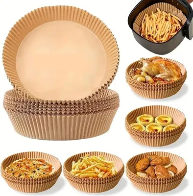 Produktbild von AIR FRYER Luftfritteuseneinsatz 20cm/100Stück Backpapier rund