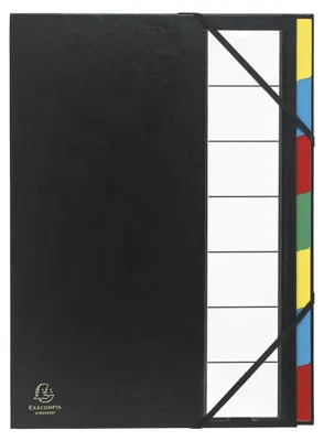 Image de Exacompta 6x Trieur rigide dos extensible 7 compartiments noir Noir 55321E