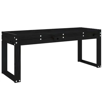 Produktbild von vidaXL Gartenbank Schwarz 110x38x45 cm Massivholz Kiefer
