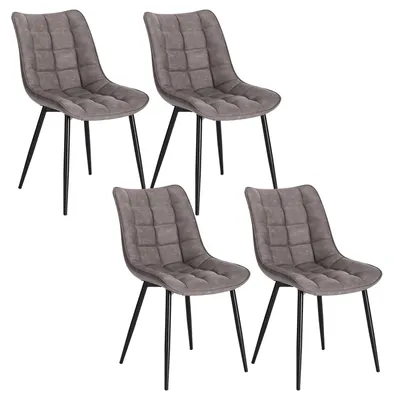 Obrázek produktu pro Židle do jídelny - Kancelářské židle - Židle na líčení - Sada 4 židlí - Ergonomický design - Kovové nohy