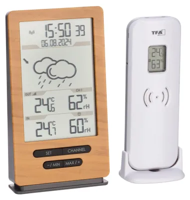 Productafbeelding van Draadloos weerstation met buitensensor en weersvoorspelling