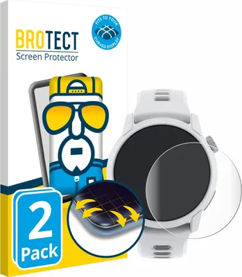 Produktbild von 2x BROTECT Fullscreen Schutzfolie für Coros Pace 2/ 4 Displayschutz Folie Fullcover Klar Transparent