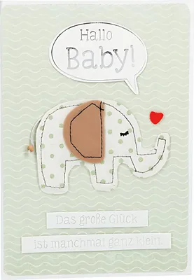 Immagine prodotto di Cartolina pieghevole motivo 50, Hello baby! La grande felicità a volte