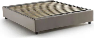 Produktbild von Doppelbett Dcistan, Containerbett mit Stoffbespannung, 100%  Italy, Frontöffnung, passend für Matratze 160x190 cm, Turteltaube