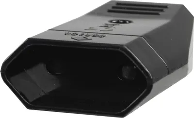 Produktbild von Eurokupplung Flach Kupplung 10A 2P 230V schwarz