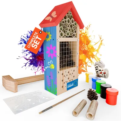 Produktbild von Ein Insektenhotel aus Holz bauen: Mit Farbe und Zubehör