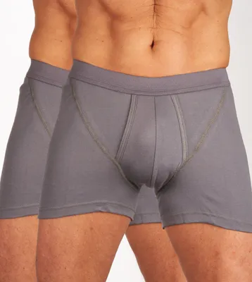 Image de Mango boxer lot de 2 1-1 rib box grey hommes