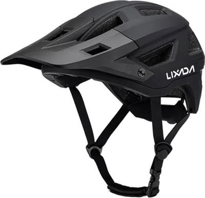 Produktbild von LIXADA MIPS Fahrradhelm, Berghelm, Rennradhelm, 55-61 cm, verstellbares Zifferblatt, abnehmbares Visier, 14 Belüftungsöffnungen, Schwarz