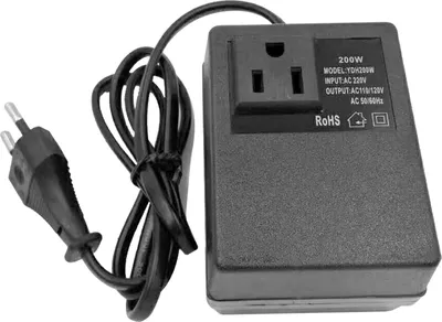 Zdjęcie produktu dla Inteligentny i wydajny transformator prądu przemiennego o mocy 200 W (220 V na 110 V) do użytku domowego i w podróży