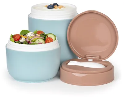 Produktbild von Solidchoice – Doppelwandiger Joghurtbecher für Müsli und Snacks, mit Löffel