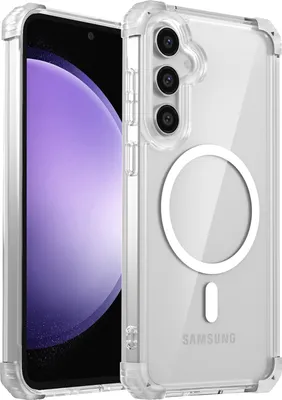 Immagine prodotto di Custodia magnetica per Samsung Galaxy S23 FE compatibile con MagSafe, antiurto, protezione militare custodia trasparente Clear
