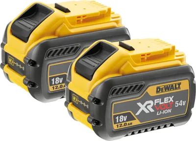 Obrázek produktu pro DeWalt DCB 548 Y2 2x akumulátor 18 V / 54 V max. 12 Ah / 12000 mAh Li-Ion XR FLEXVOLT - s indikátorem stavu nabití