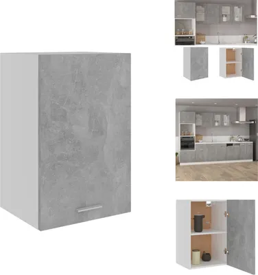 Obrázek produktu pro vidaXL Nástěnná skříňka betonová šedá 39,5x31x60 cm materiál na bázi dřeva - Kuchyňské skříňky