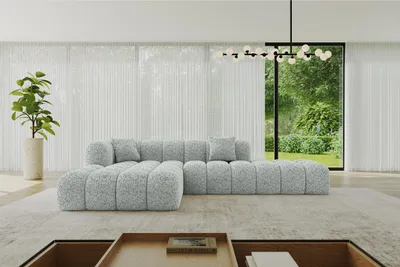 Produktbild von ALTDECOR Ecksofa in L-Form OLEA-L2 - 289x176x71 cm Dunkelgrau - Corner Sofa Bett Eckcouch Couch Wohnlandschaft Cauchsofa