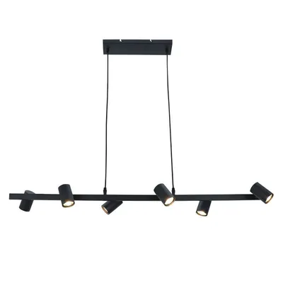 Produktbild von Olucia - CARLOS - Pendelleuchte - Schwarz - 6 Lampen