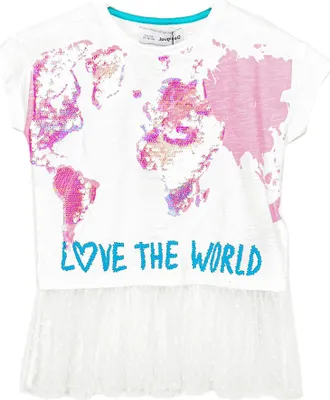 Produktbild von Desigual Kurzarm-Rundhals-T-Shirt für Mädchen 20SGTK23