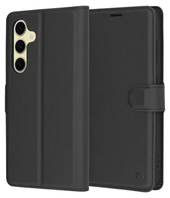 Obrázok produktu pre Techsuit Leather Folio – puzdro na Samsung Galaxy S24 FE – čierny
