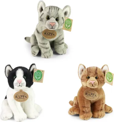 Immagine prodotto di Gatto di peluche seduto 3 tipi 20 cm ECO-FRIENDLY