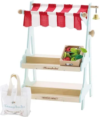 Imagen del producto de – Tienda de juguetes de madera Honeybee | Supermercado de juego de roles, tienda de alimentos, modelo TV181