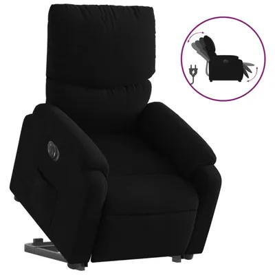 Produktbild von Relaxsessel mit Aufstehhilfe Elektrisch Schwarz Stoff